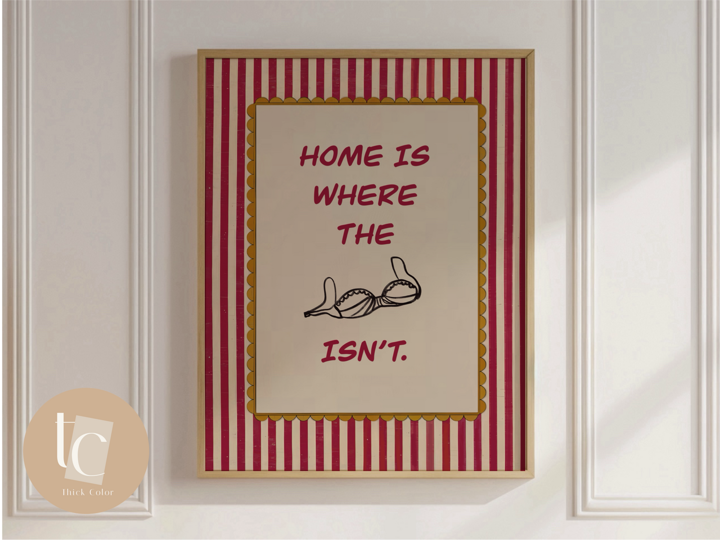 Home is where the bra isn’t wall art funny Print kitchen Wall Art canvas Prints Hallway Posters kitchen Posters chef Physical Print