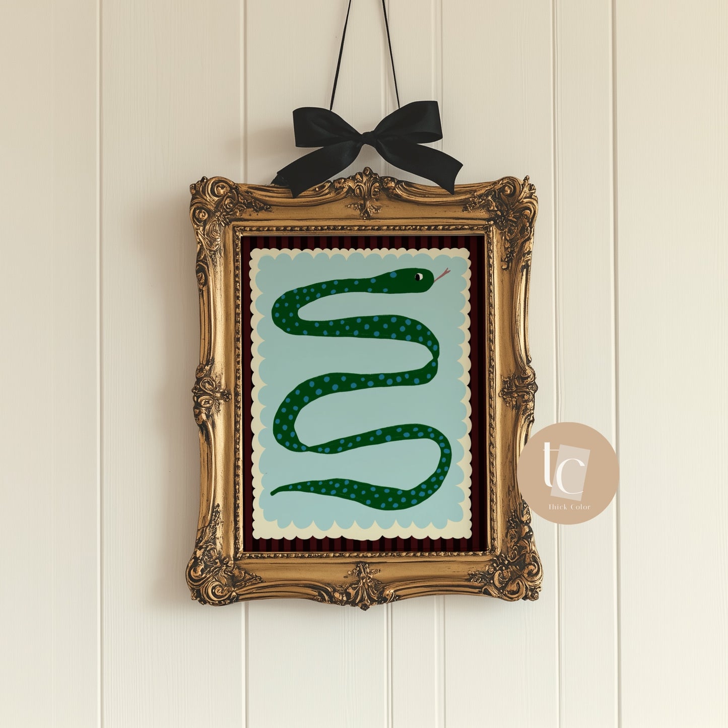 Retro Snake Nursery Print