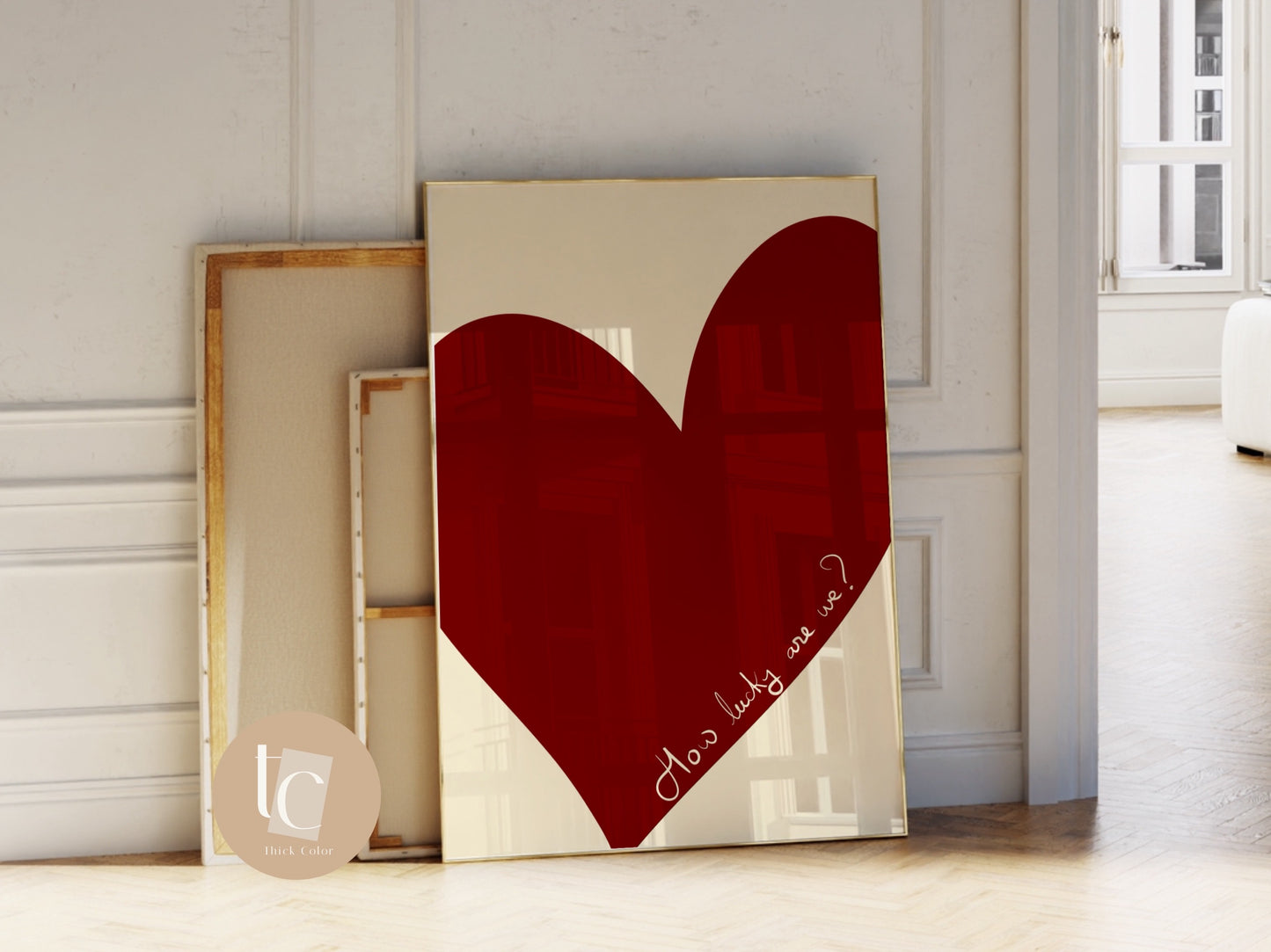 How lucky are we? print love typography print love wall art love canvas print love home decor