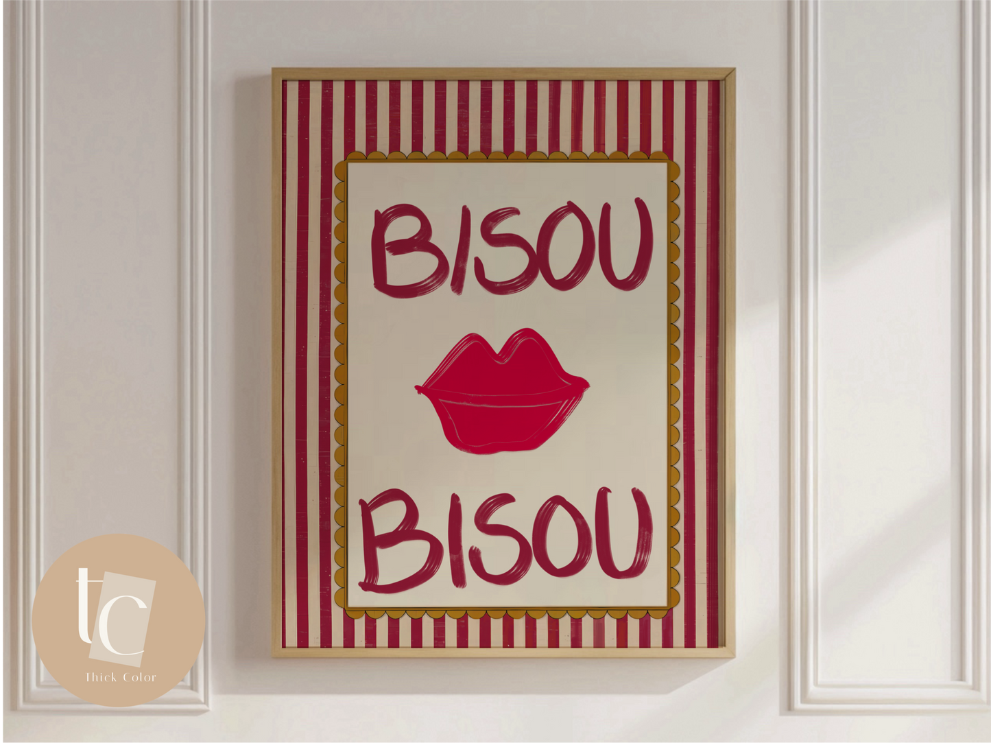 Bisous bisous wall art funny Print kitchen Wall Art canvas Prints Hallway Posters kitchen Posters chef Physical Print
