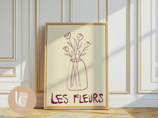 Les Fleurs Canvas Eclectic Print