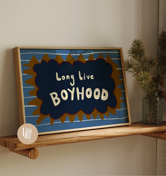 Long Live Boyhood Nursery Print