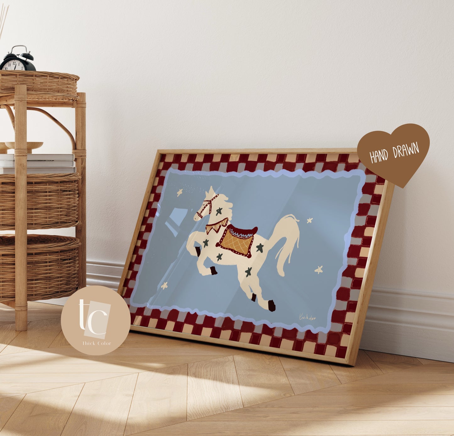 Nusery Whimisical Horse Print |||