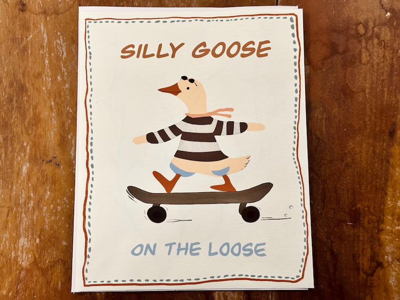 Silly goose on the loose nursery print