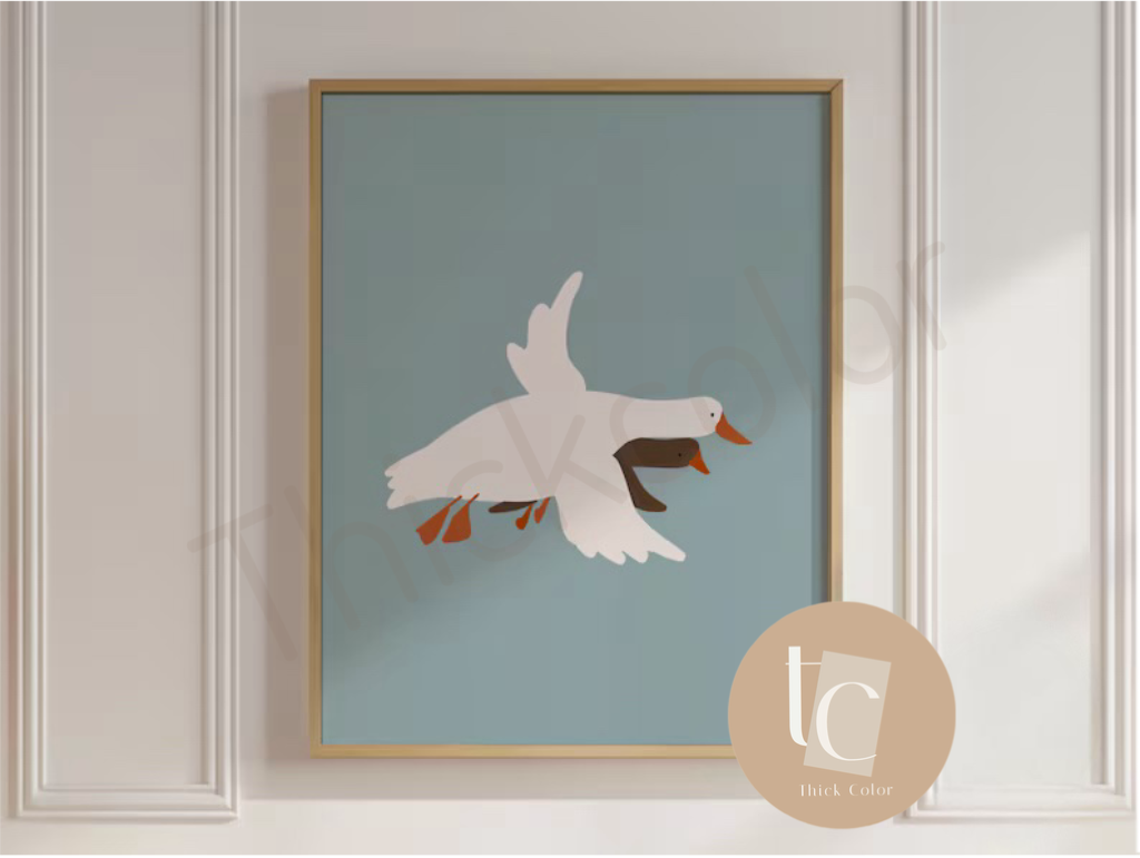 Silly geese set of 4 prints