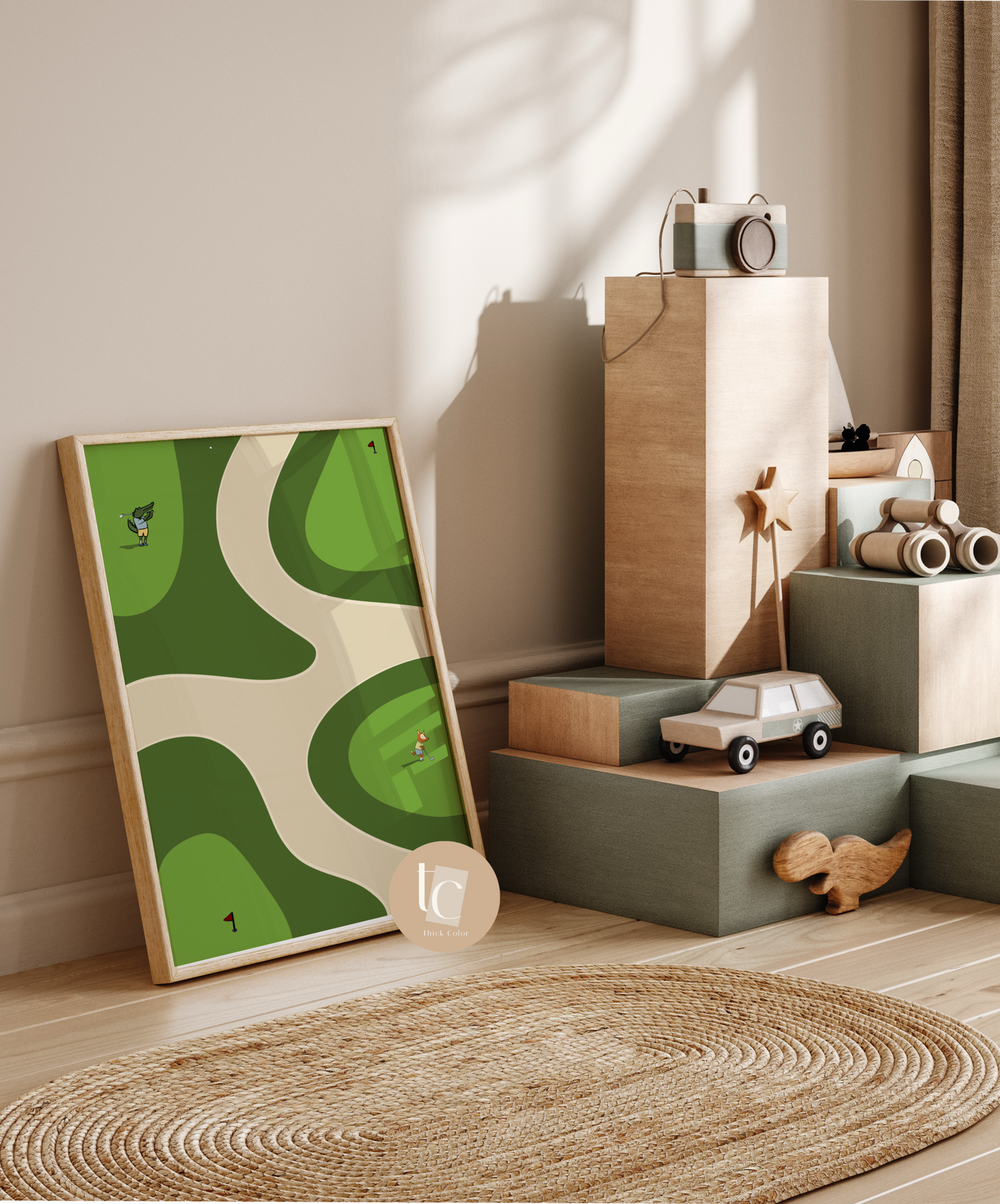 Nursery Sunny Day Golf Print