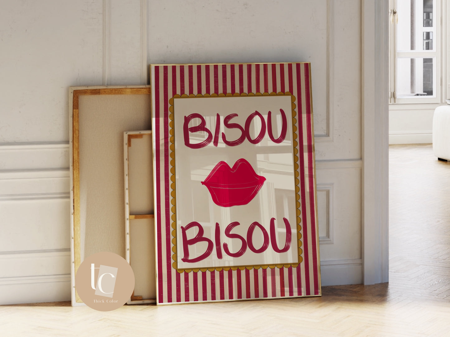 Bisous bisous wall art funny Print kitchen Wall Art canvas Prints Hallway Posters kitchen Posters chef Physical Print