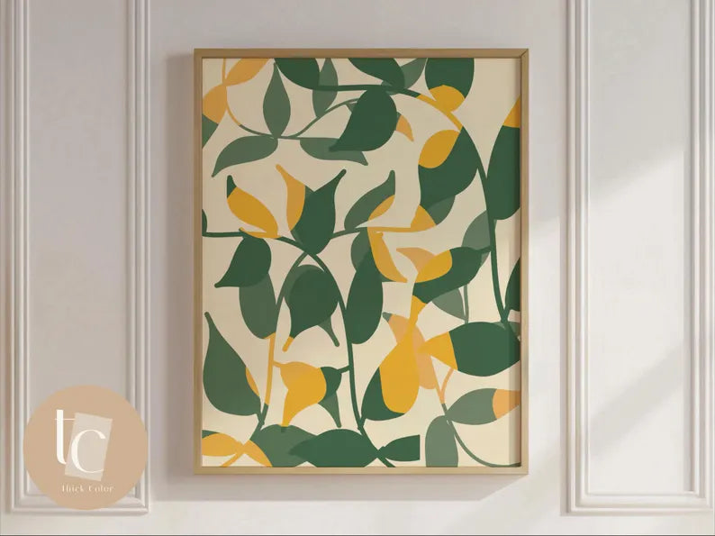 Bright botanical canvas print