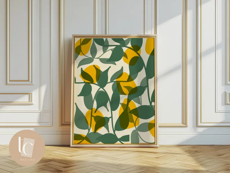 Bright botanical canvas print