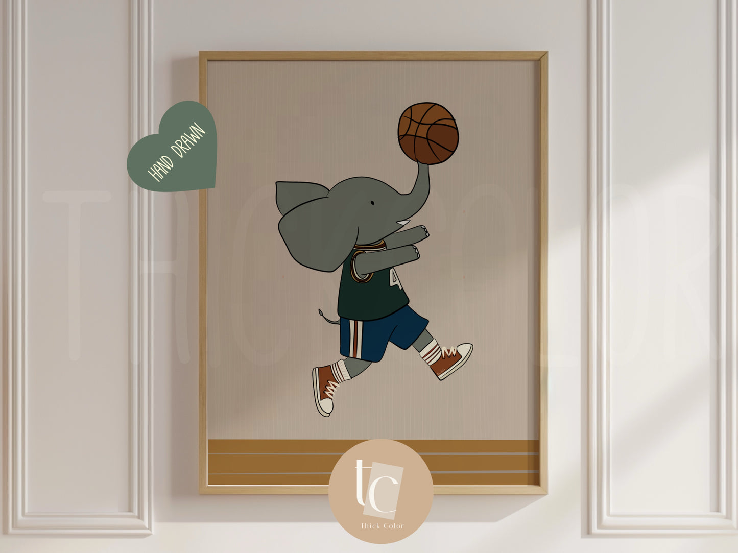 Set of 6 woodland animals playing sports cute nursery prints