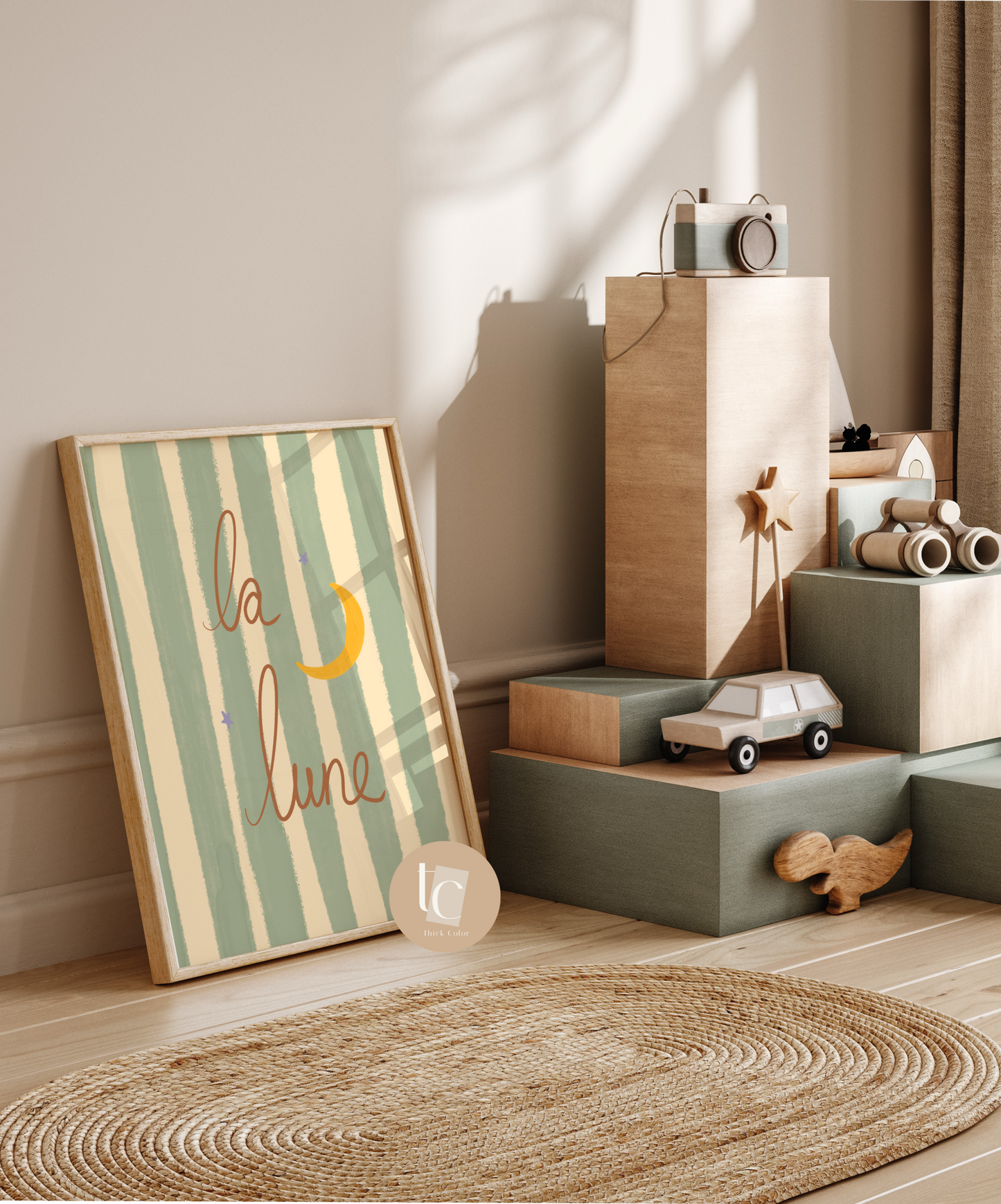 La lune nursery saying quote print