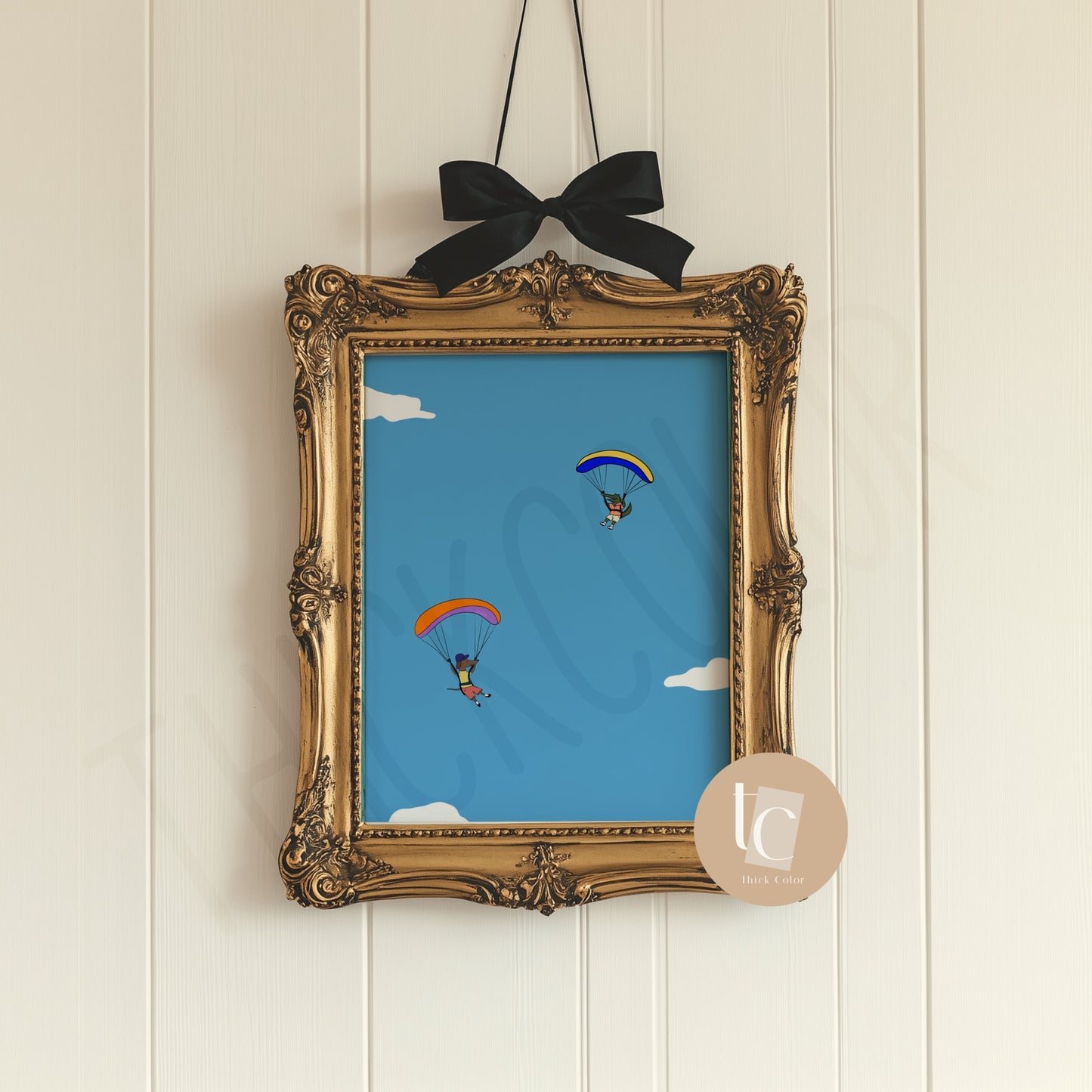 Nursery Sunny Day Paragliding Print