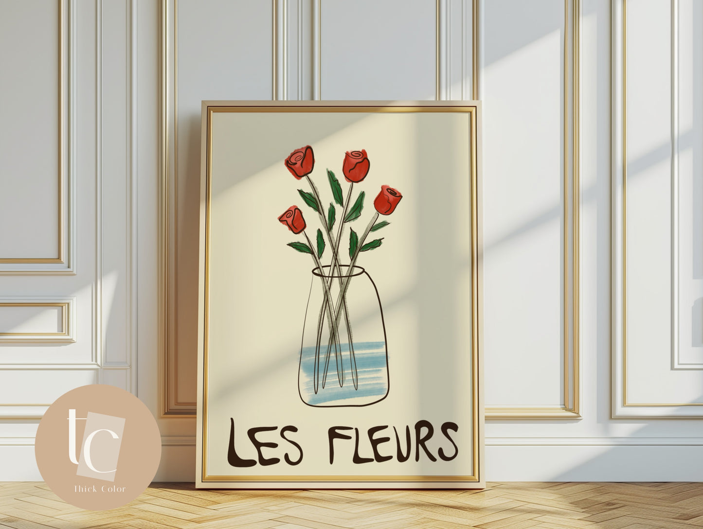Les Fleurs Canvas Eclectic Print