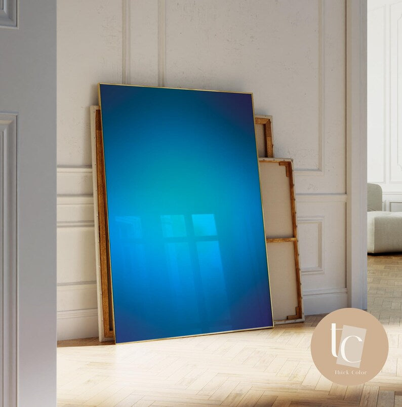 Blue Aqua Aura Print