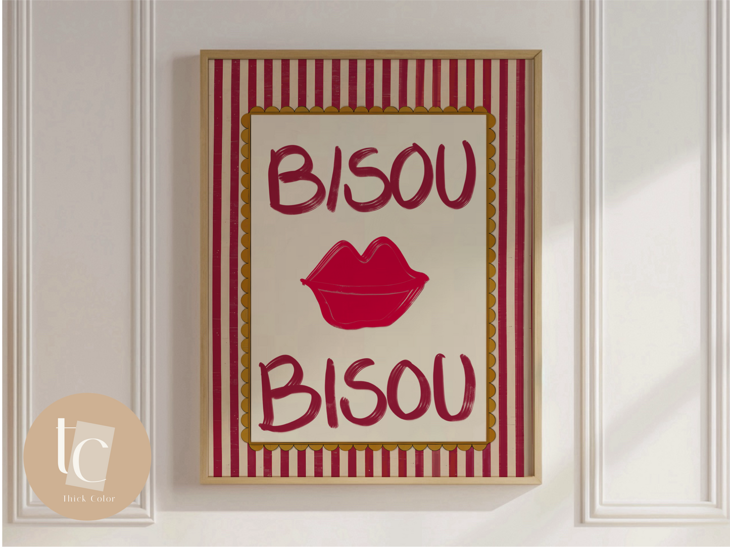 Bisous bisous wall art funny Print kitchen Wall Art canvas Prints Hallway Posters kitchen Posters chef Physical Print