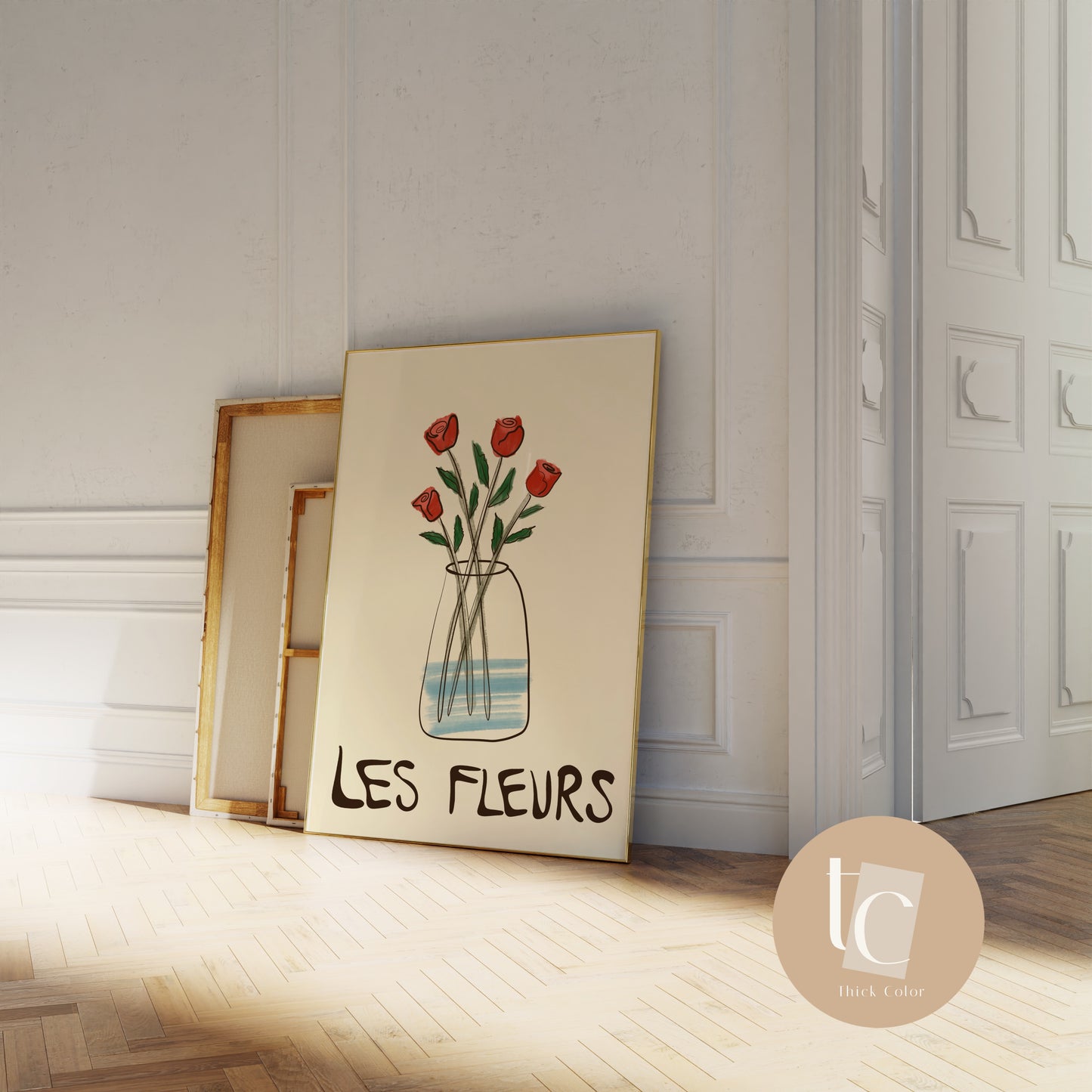 Les Fleurs Canvas Eclectic Print