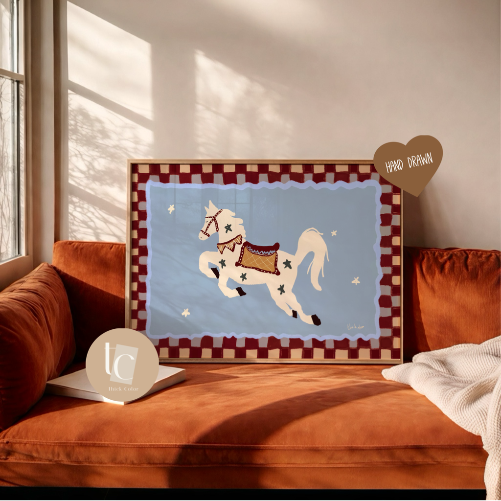 Nusery Whimisical Horse Print |||