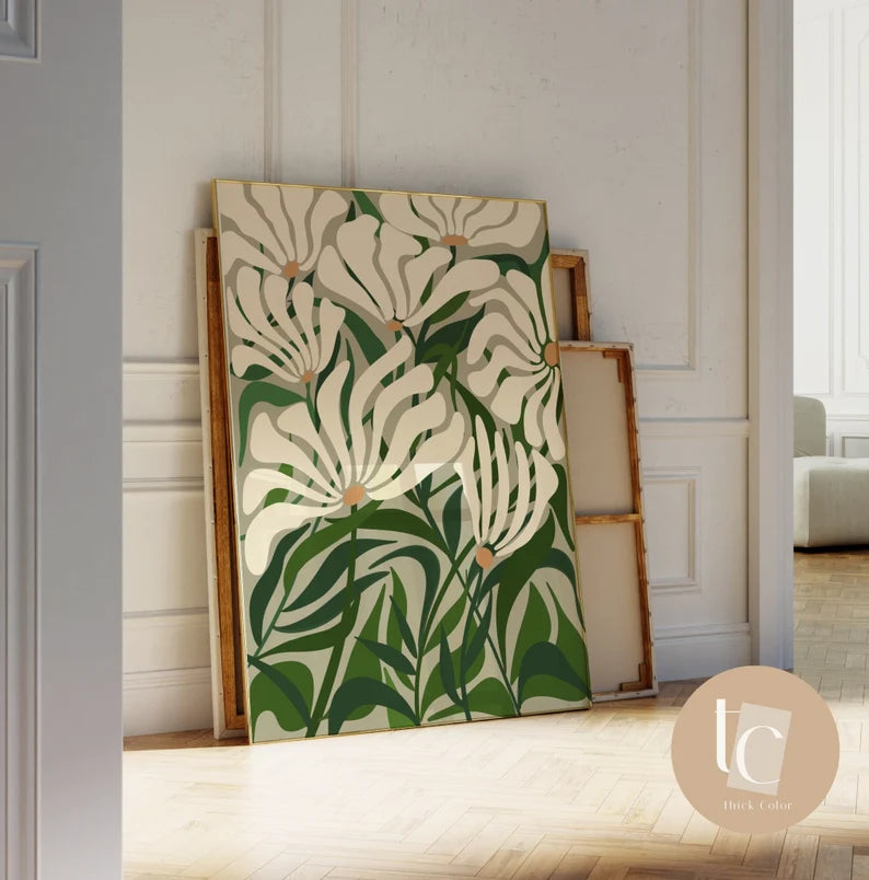 Botanical light abstract canvas print