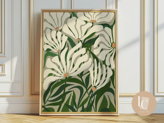 Botanical light abstract canvas print