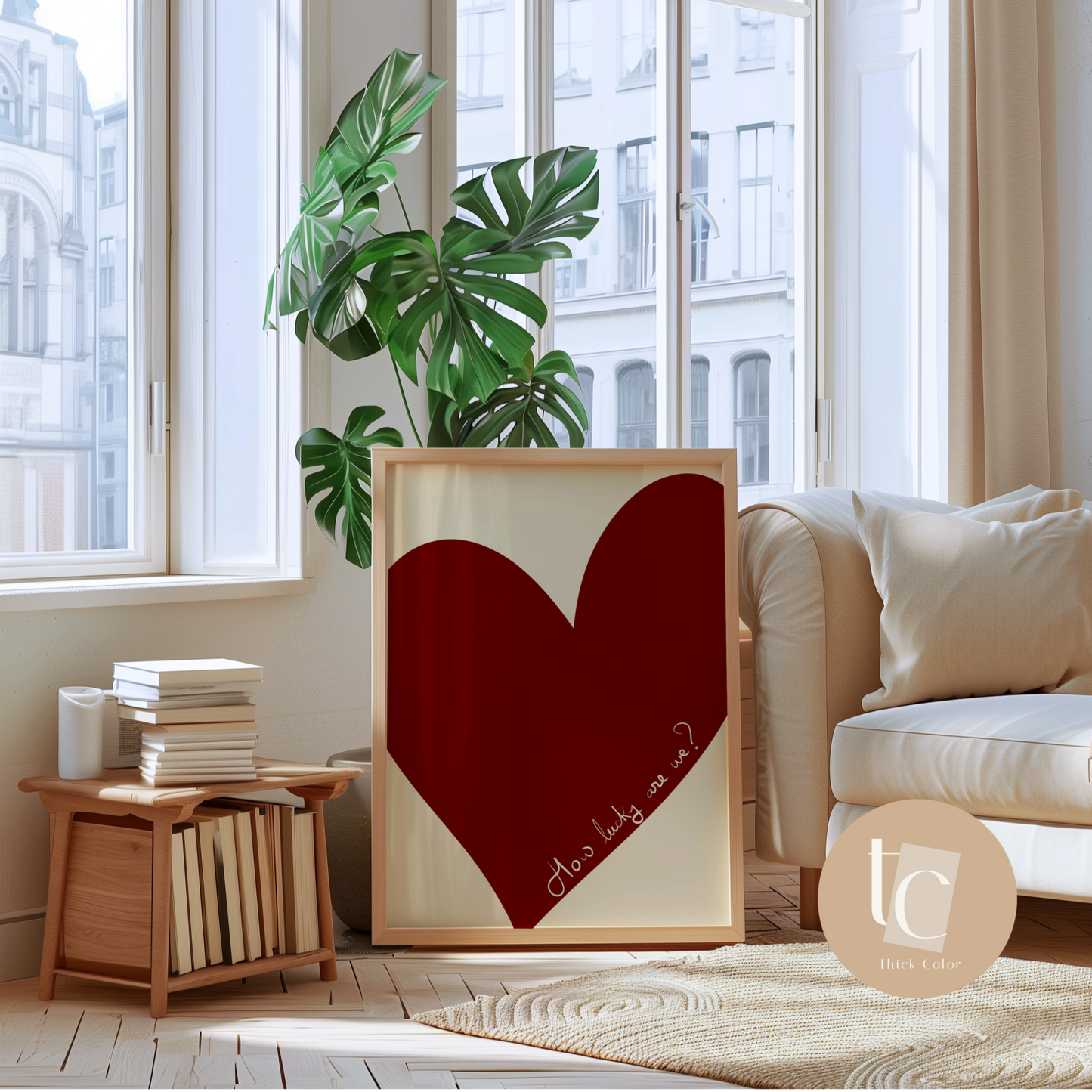 How lucky are we? print love typography print love wall art love canvas print love home decor