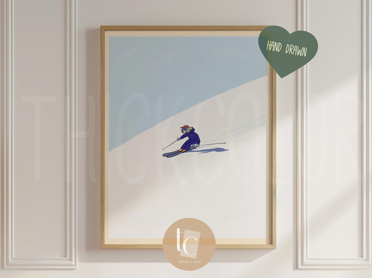 Nursery Snowy Day Ski Print