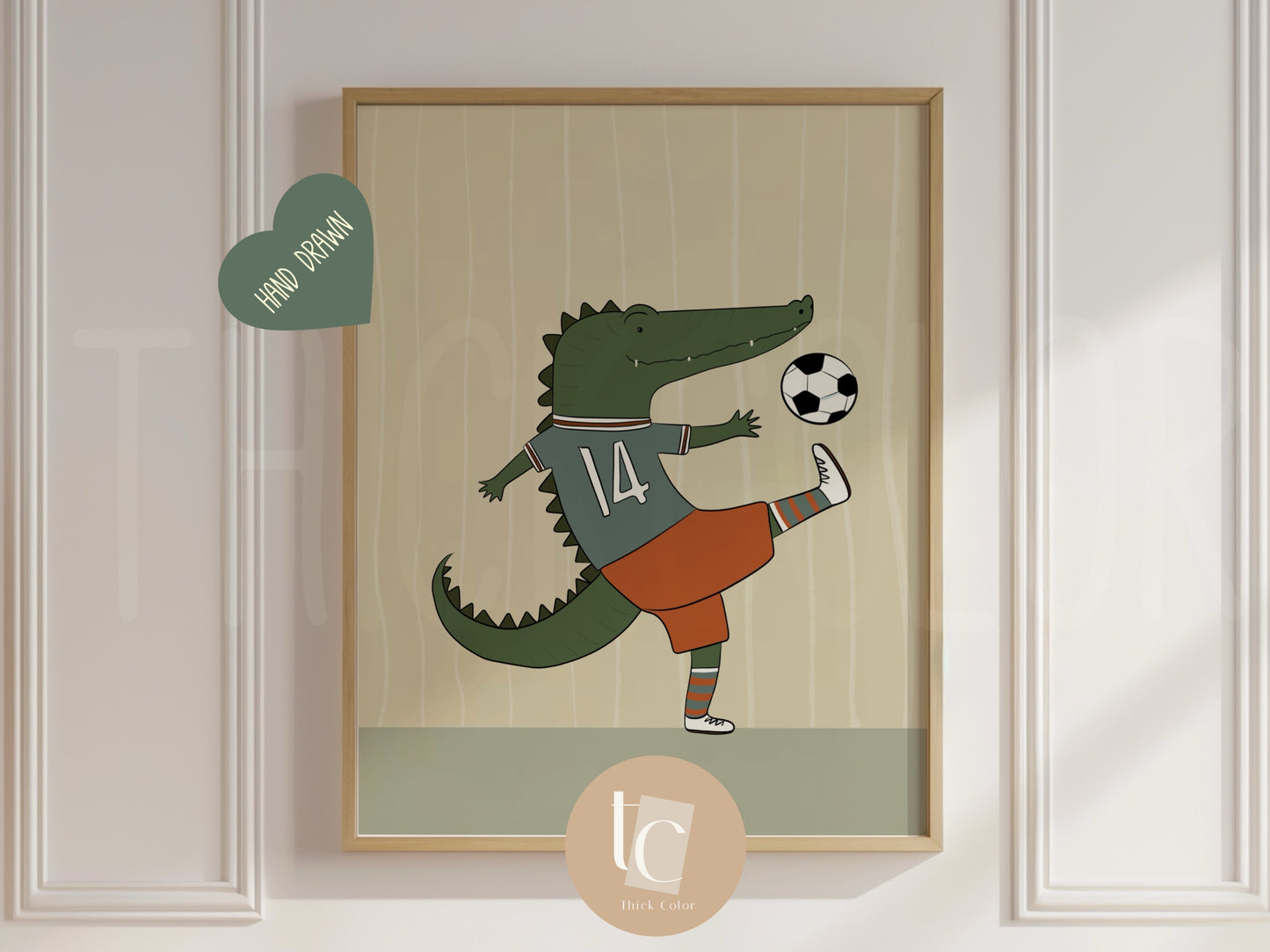 Set of 6 woodland animals playing sports cute nursery prints