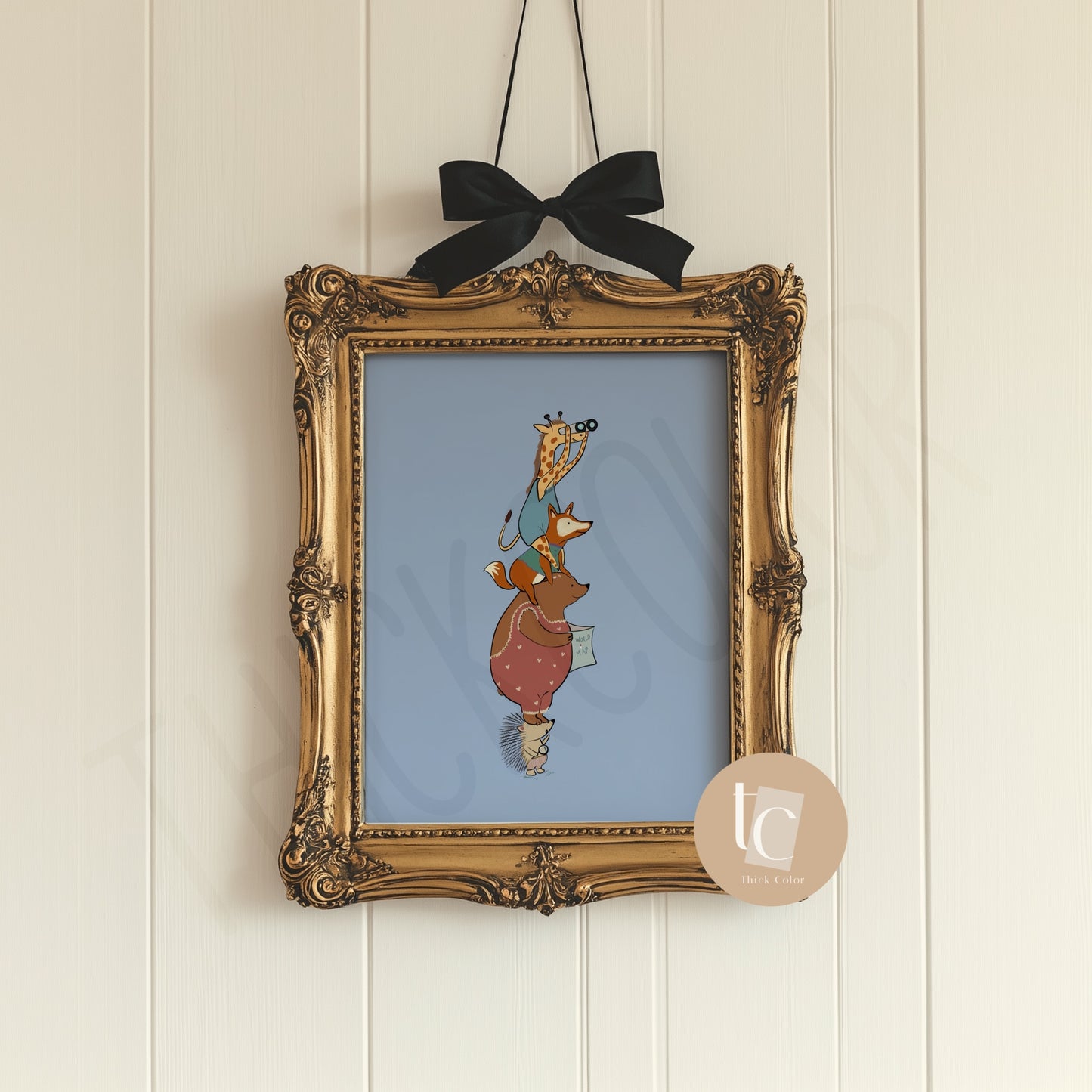 Woodland Animals Friend Treasure Hunt Pile Nursery print