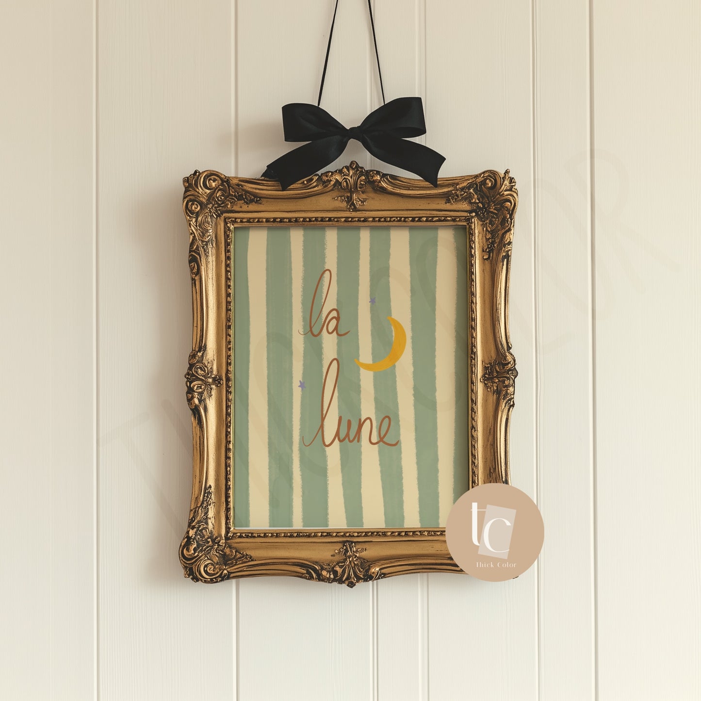La lune nursery saying quote print