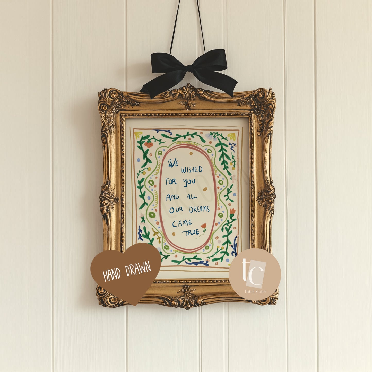 We wished for you nursery saying quote print