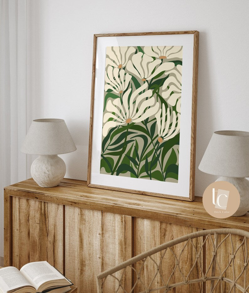 Botanical light abstract canvas print