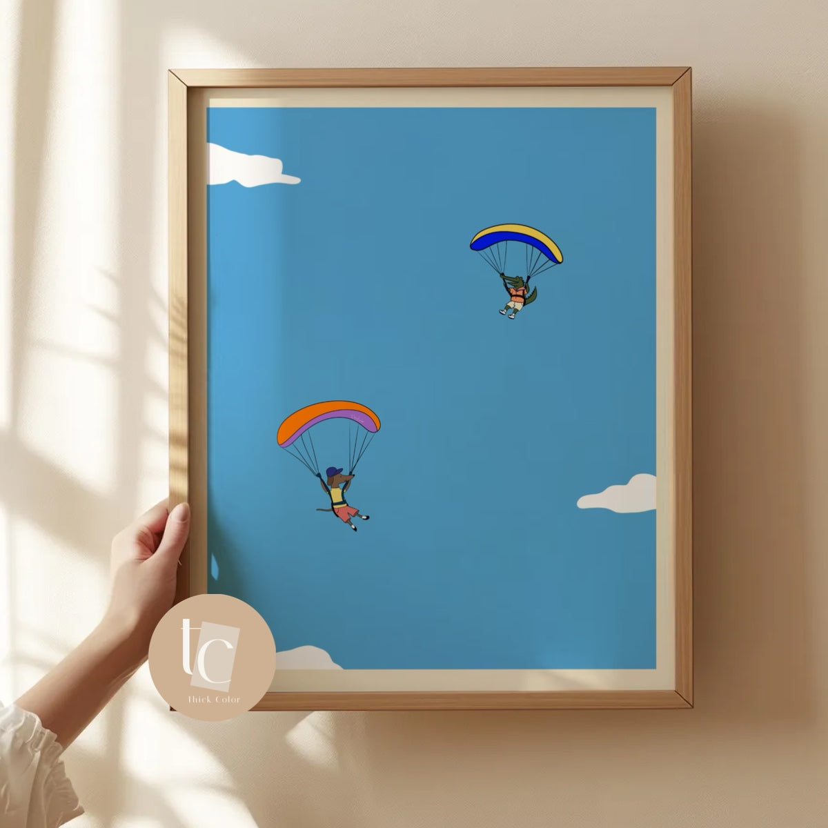 Nursery Sunny Day Paragliding Print