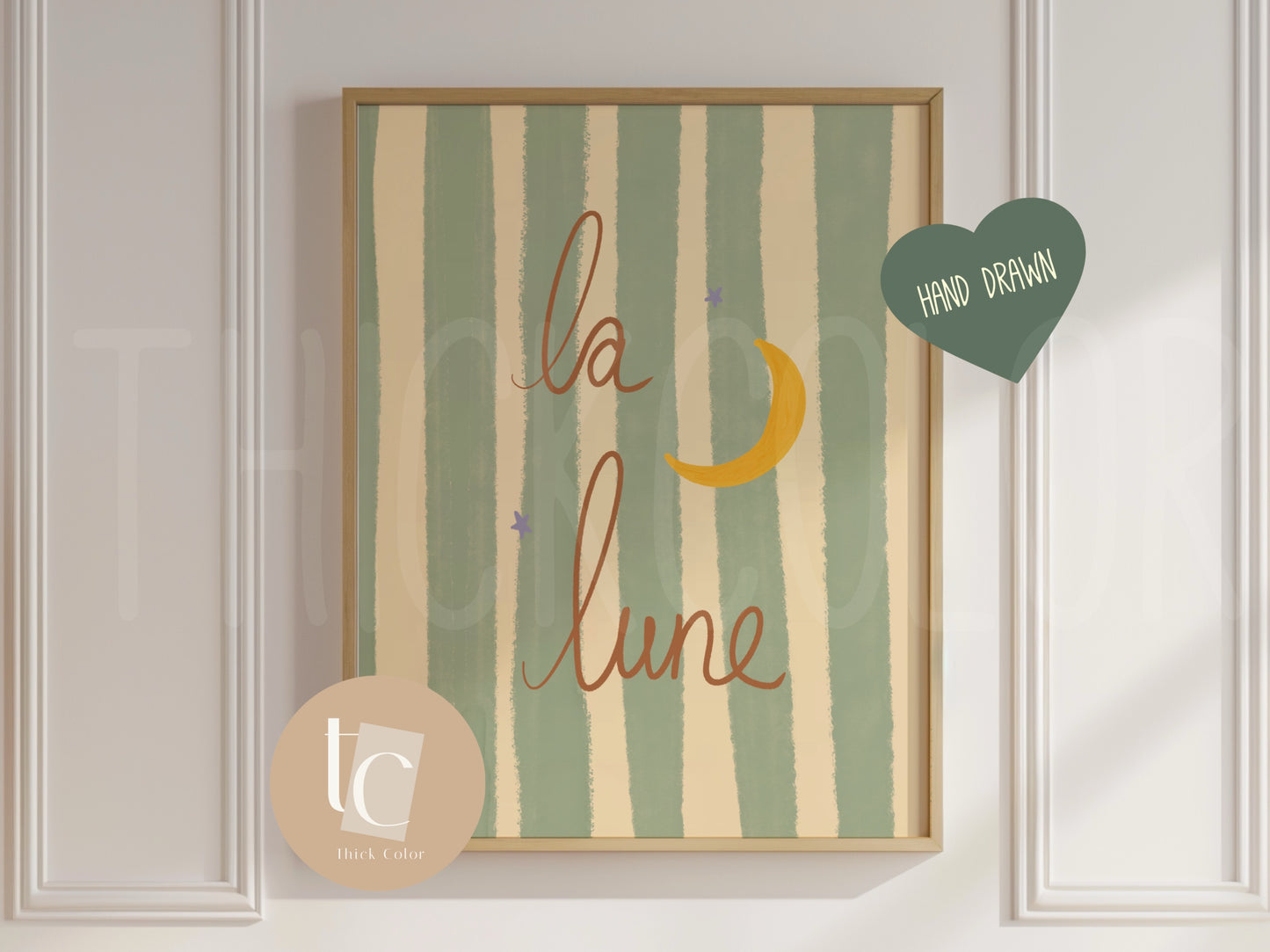 La lune nursery saying quote print