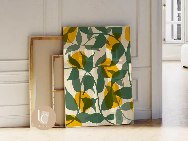 Bright botanical canvas print