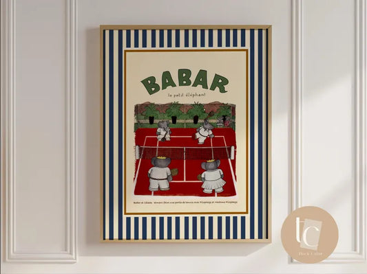Babar and friends playing tennis.