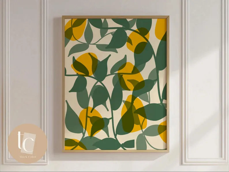 Bright botanical canvas print