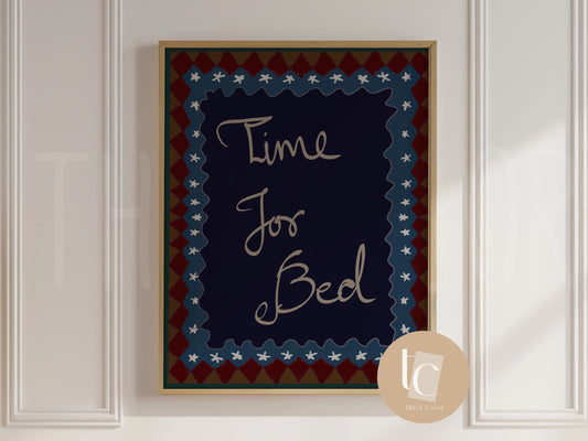 Time for bed canvas print