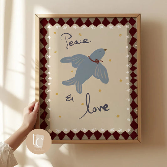 Peace and Love Canvas Print