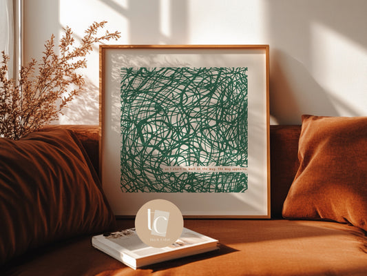 As I start to walk, the way appears print