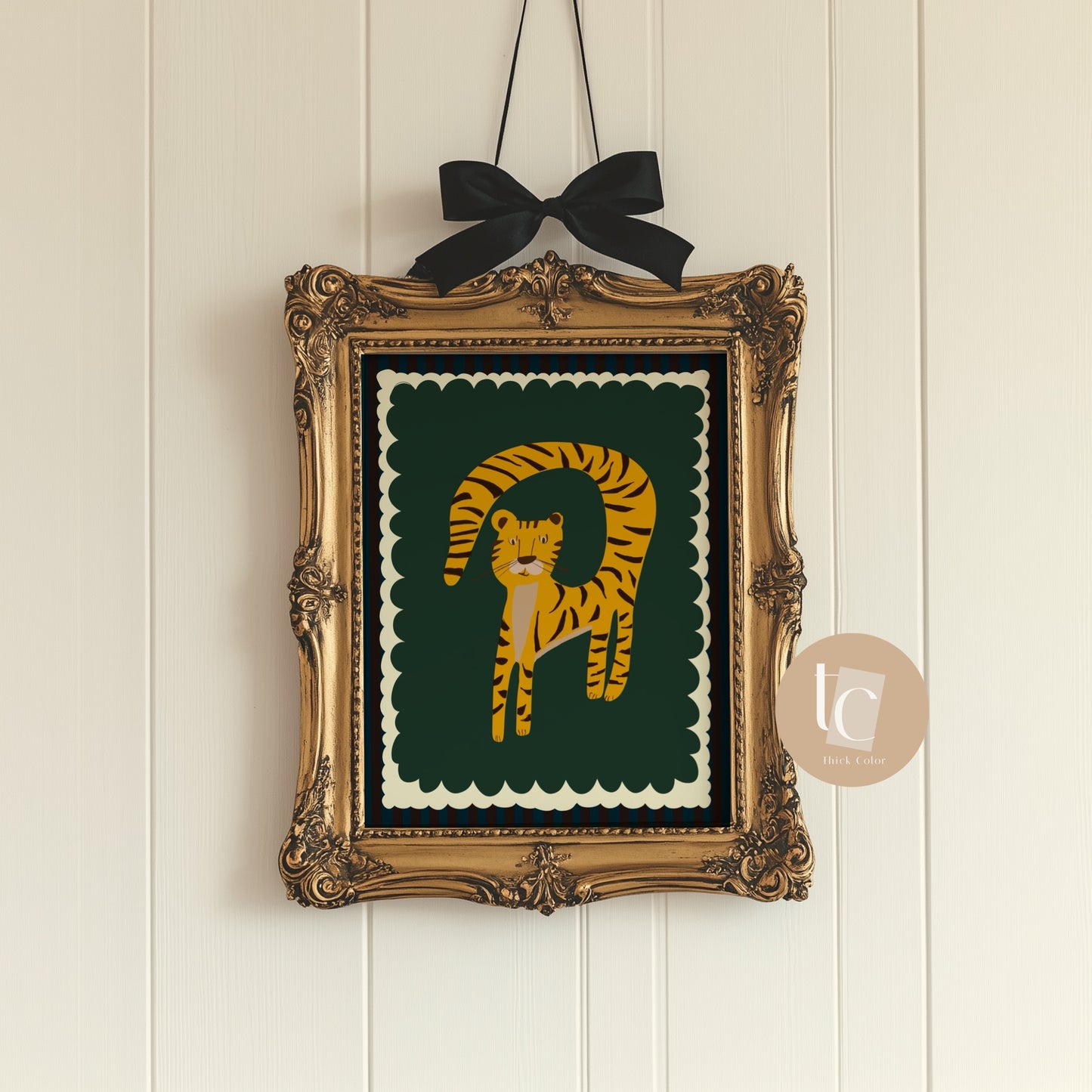Tiger nursery retro eclectic print