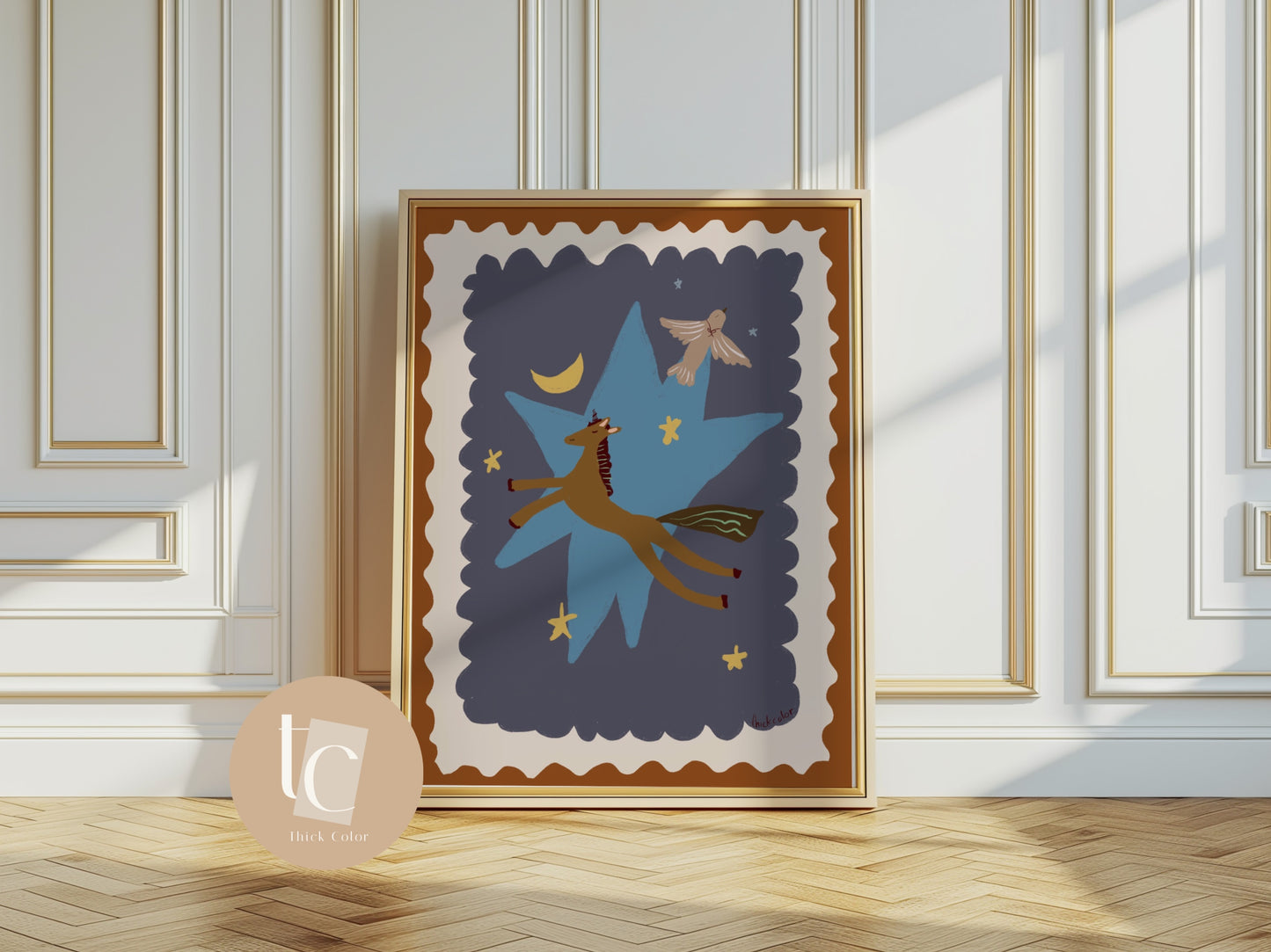 A Unicorn supernova nursery print