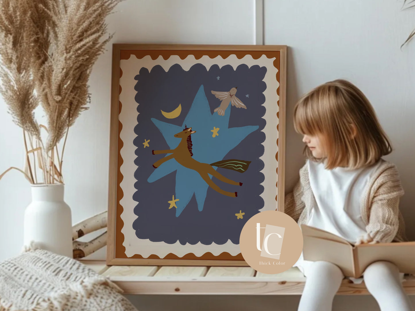 A Unicorn supernova nursery print