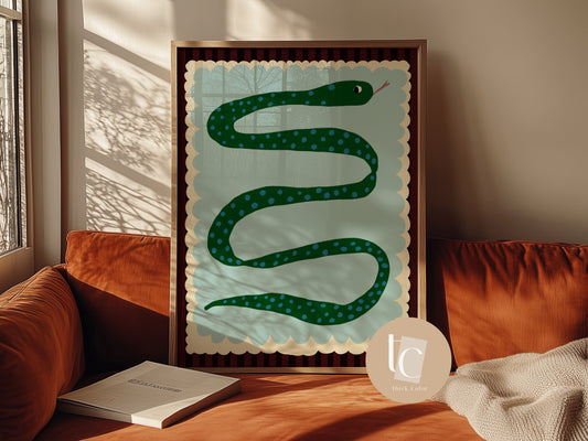 Retro Snake Nursery Print