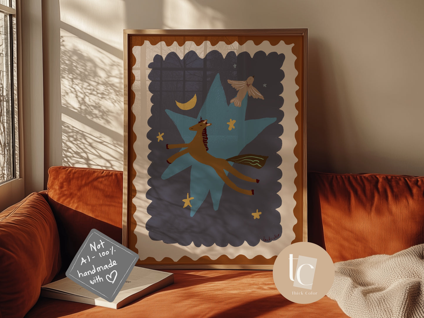 A Unicorn supernova nursery print