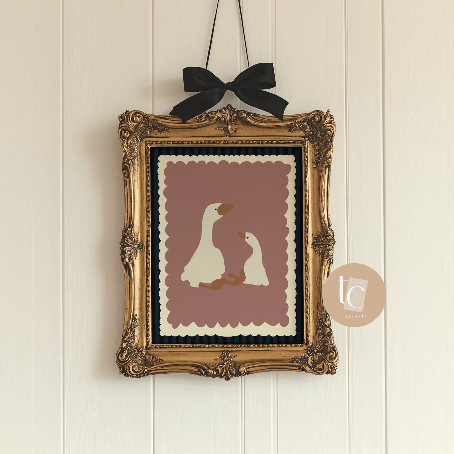 A Silly Goose Mum and Baby Pink Nursery Print