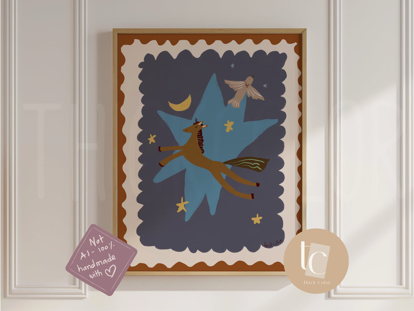 A Unicorn supernova nursery print