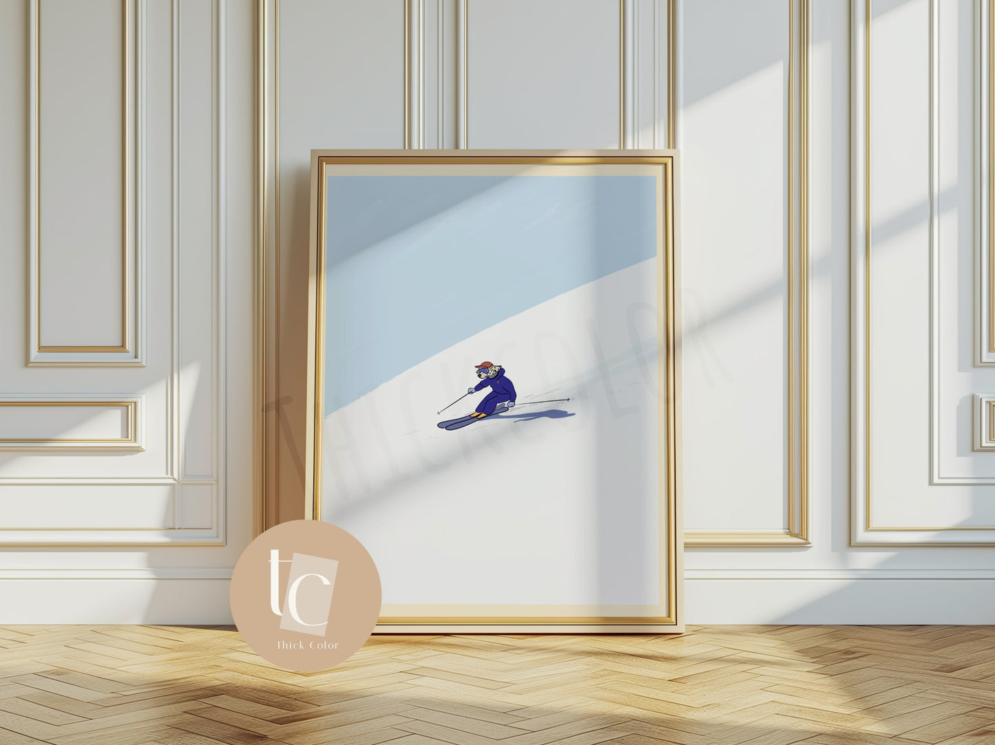 Nursery Snowy Day Ski Print