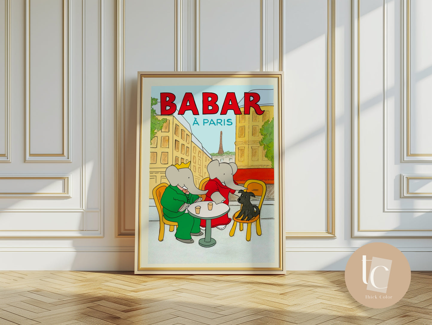 Babar set of 3 Nursery prints