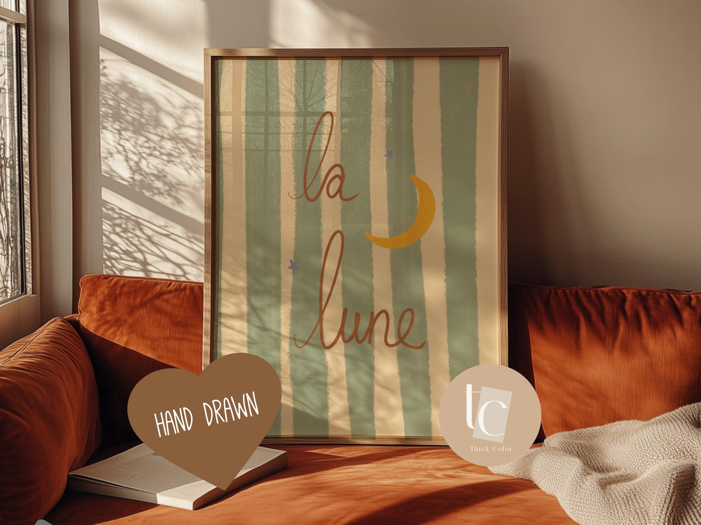La lune nursery saying quote print