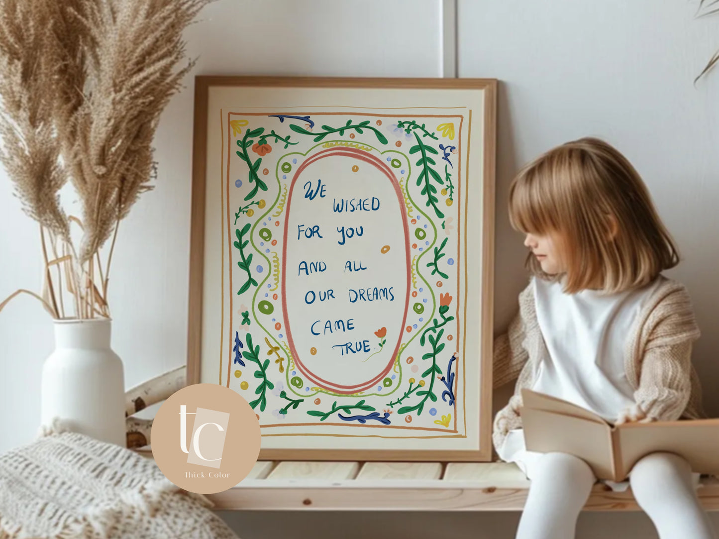 We wished for you nursery saying quote print