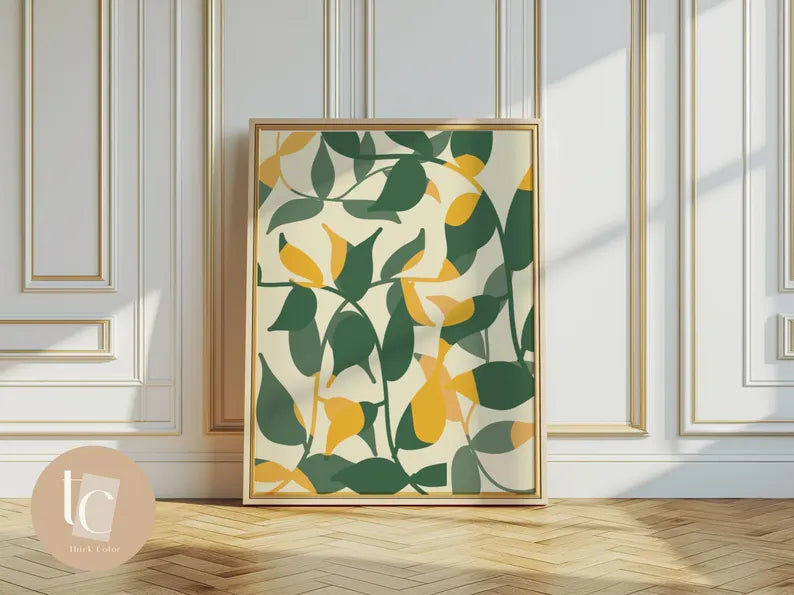 Bright botanical canvas print